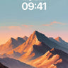 Golden Hush Wallpaper with Sunlit Peaks wallpaper for iPhone, iPad & Mac