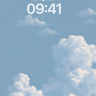 Azure Drift Cloudscape Wallpaper Soft Pastel