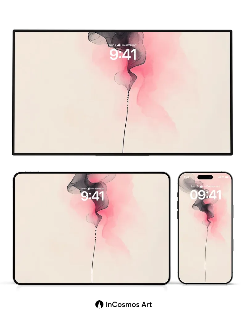 Sighing Smoke Wallpaper with Crimson Veil