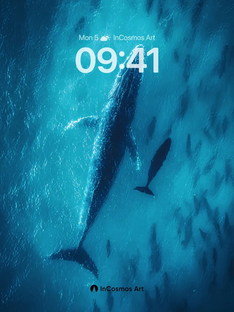 Whispering Depths Wallpaper with Bioluminescent Currents