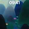 Whispering Waterlilies Wallpaper with Midnight Hues wallpaper for iPhone, iPad & Mac