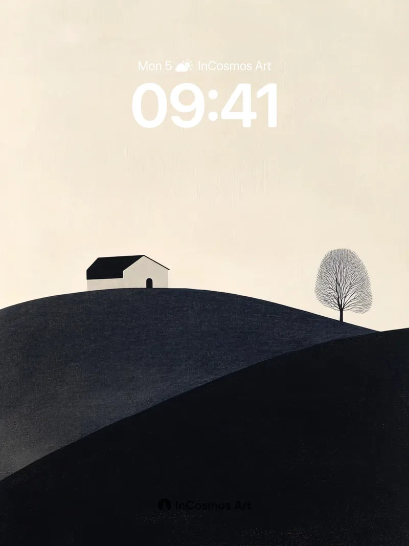 Serenity Hill Wallpaper with Solitary Tree