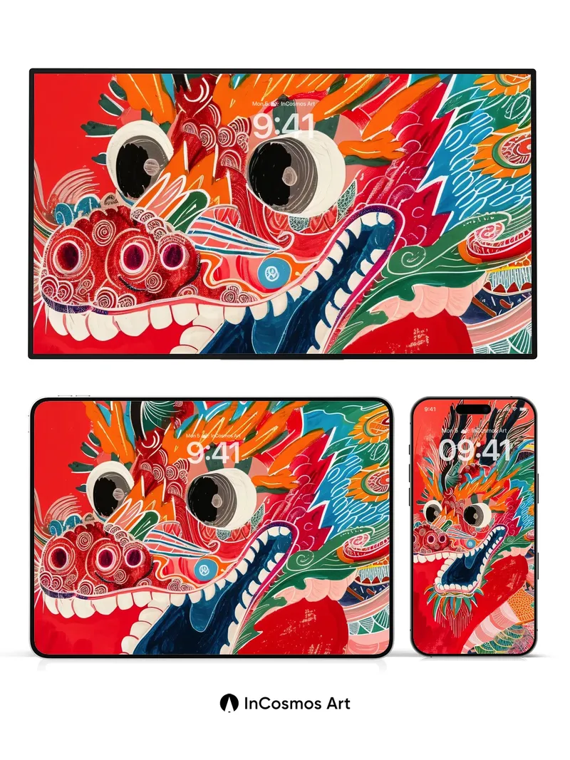 Fierce Mythic Dragon Wallpaper with Vibrant Textures