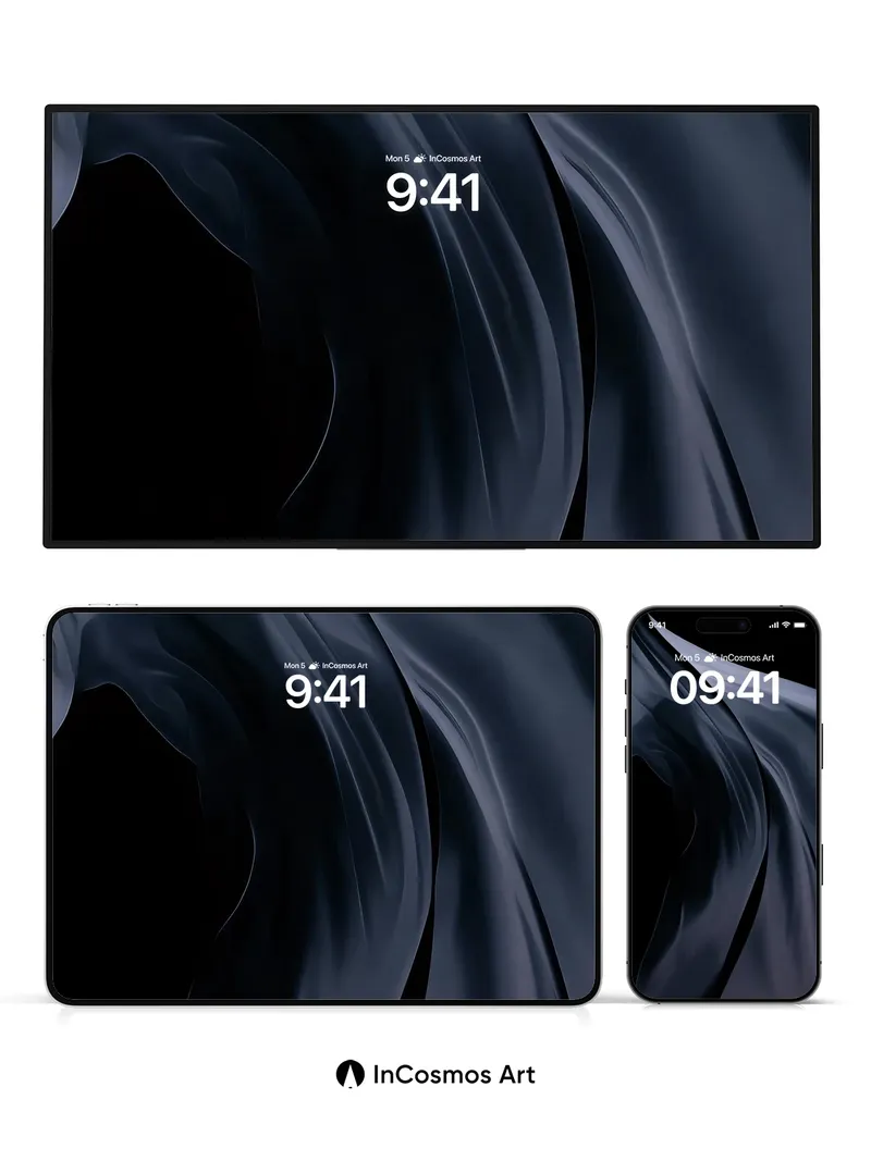 Silken Shadow Wallpaper with Floating Light