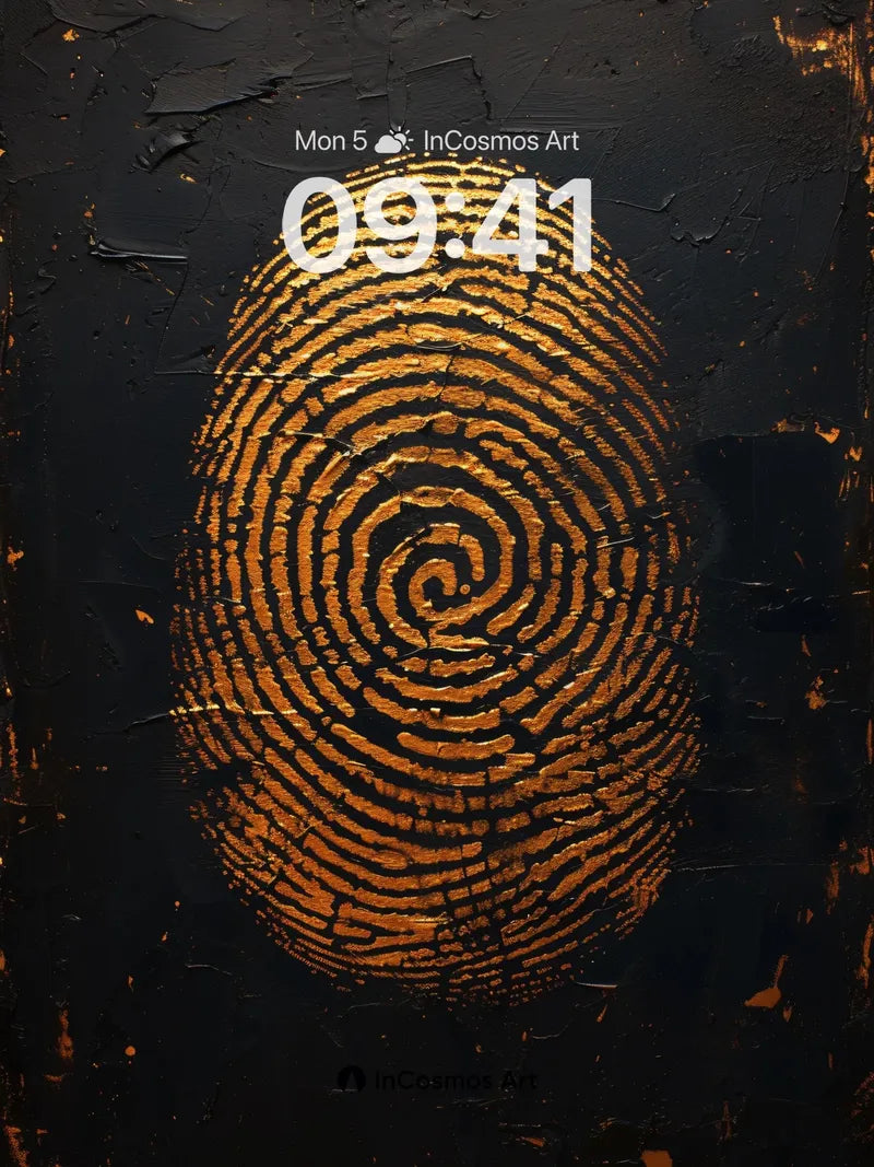 Golden Spiral Wallpaper with Textured Darkness