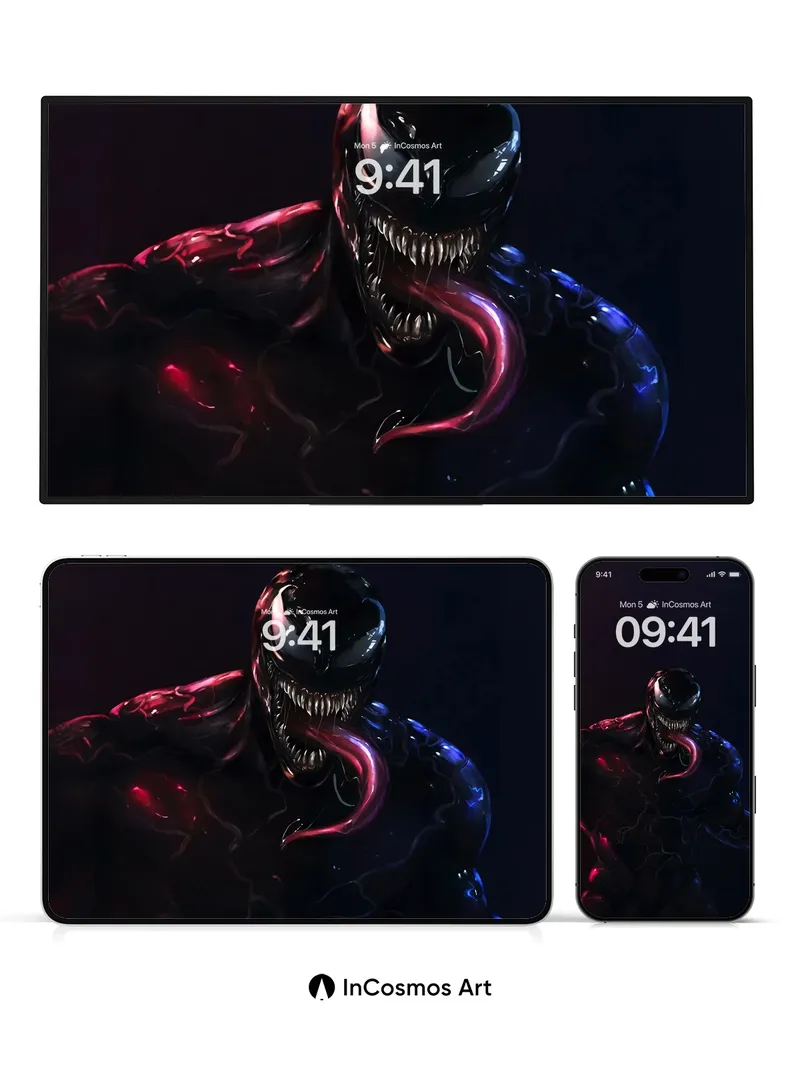 Venomous Eclipse Wallpaper with Electric Pulse