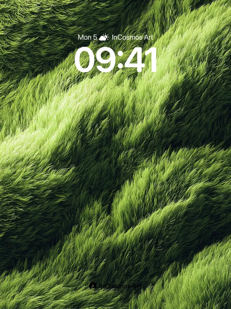 Whispering Moss Wallpaper with Living Light