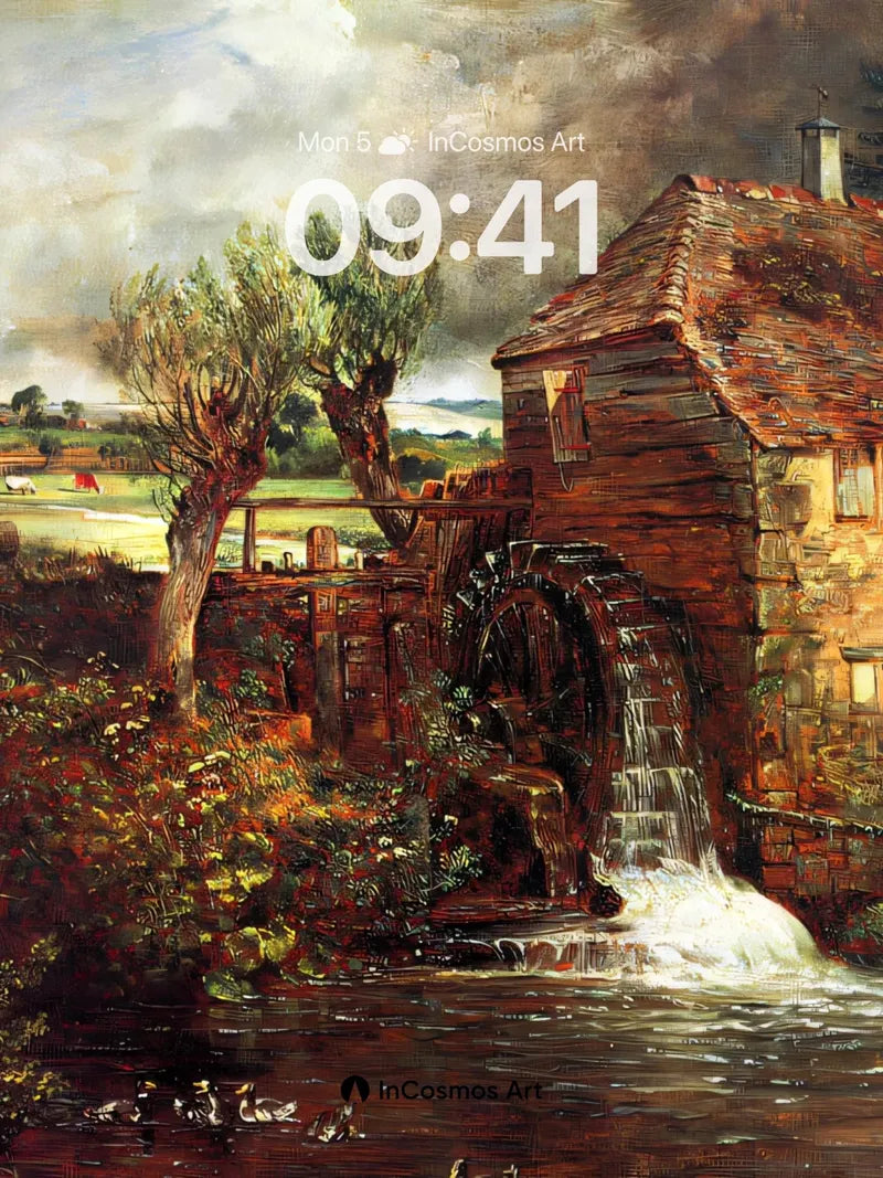 Whispering Watermill Wallpaper with Rustic Charm