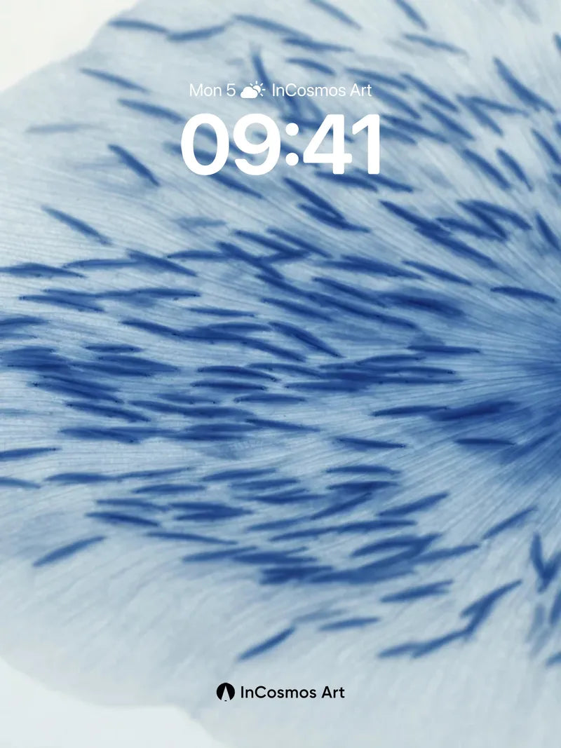 Serenity Bloom Wallpaper with Ink Veins