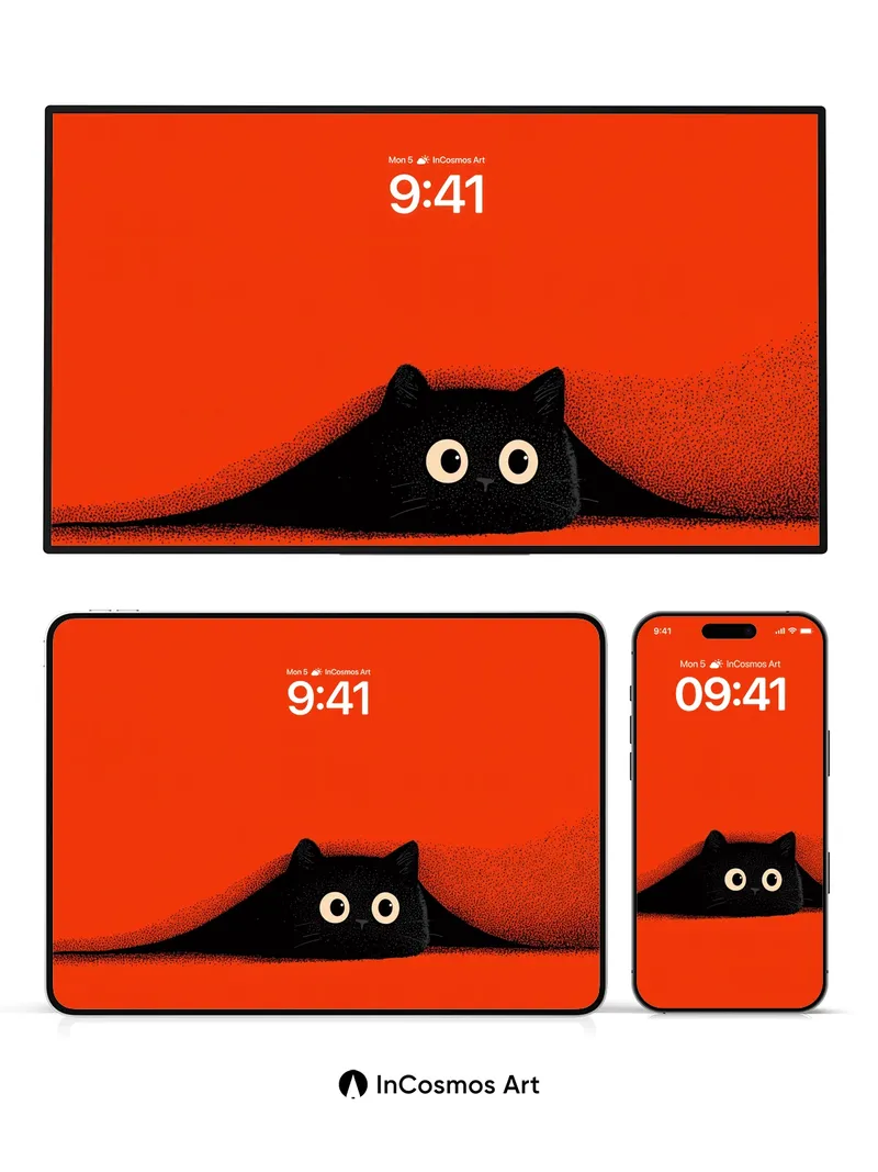 Curious Shadow Wallpaper with Hidden Eyes