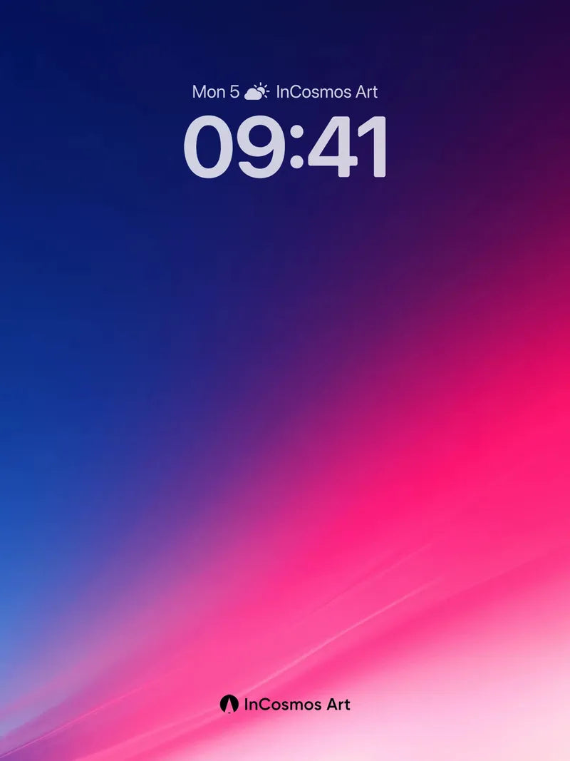 Electric Horizon Wallpaper with Fading Light Trails