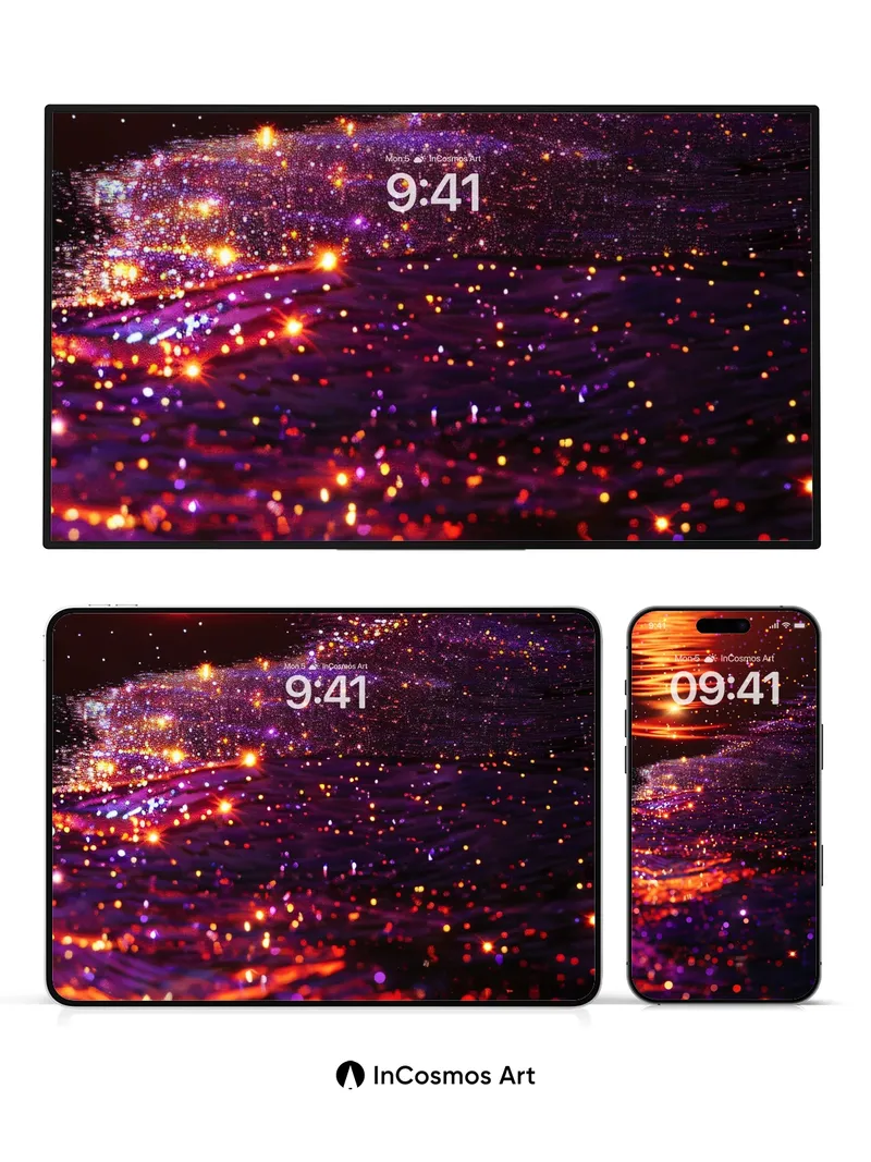 Luminous Abyss Wallpaper with Starlit Currents