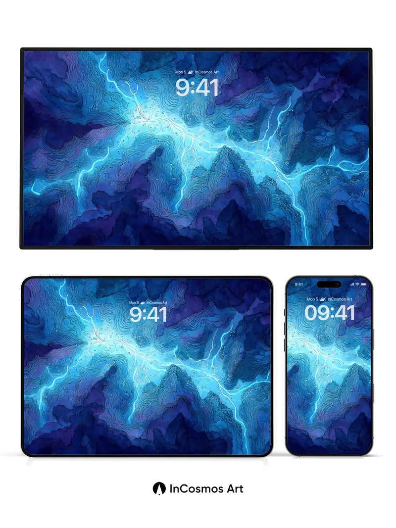 Electric Abyss Wallpaper with Thunderveins