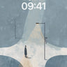 Solitary Path Wallpaper with Glowing Light Beam wallpaper for iPhone, iPad & Mac
