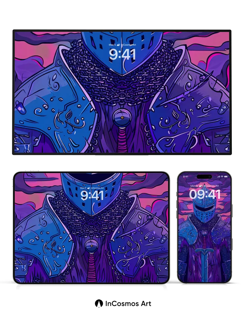 Midnight Knight Wallpaper with Nebula Armor