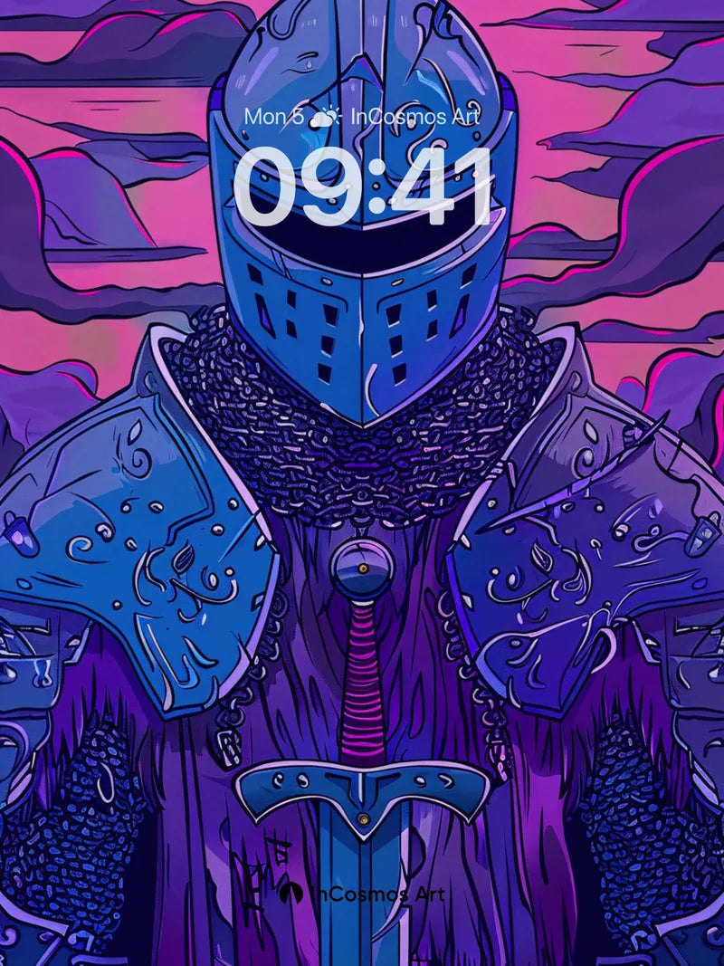 Midnight Knight Wallpaper with Nebula Armor