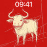 Silent Ox Wallpaper with Calligraphic Lines wallpaper for iPhone, iPad & Mac