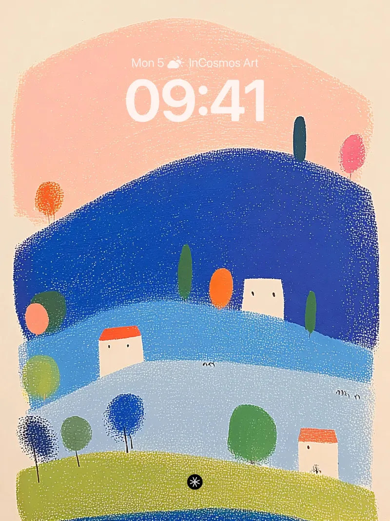 Serene Pastel Hills Wallpaper wallpaper for iPhone, iPad & Mac