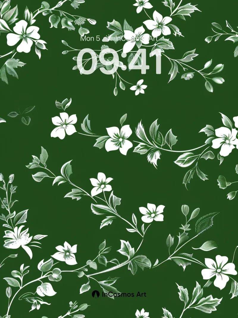 Emerald Whispers Wallpaper with Silver Veins