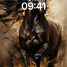 Thunderous Stallion Wallpaper with Fiery Motion wallpaper for iPhone, iPad & Mac
