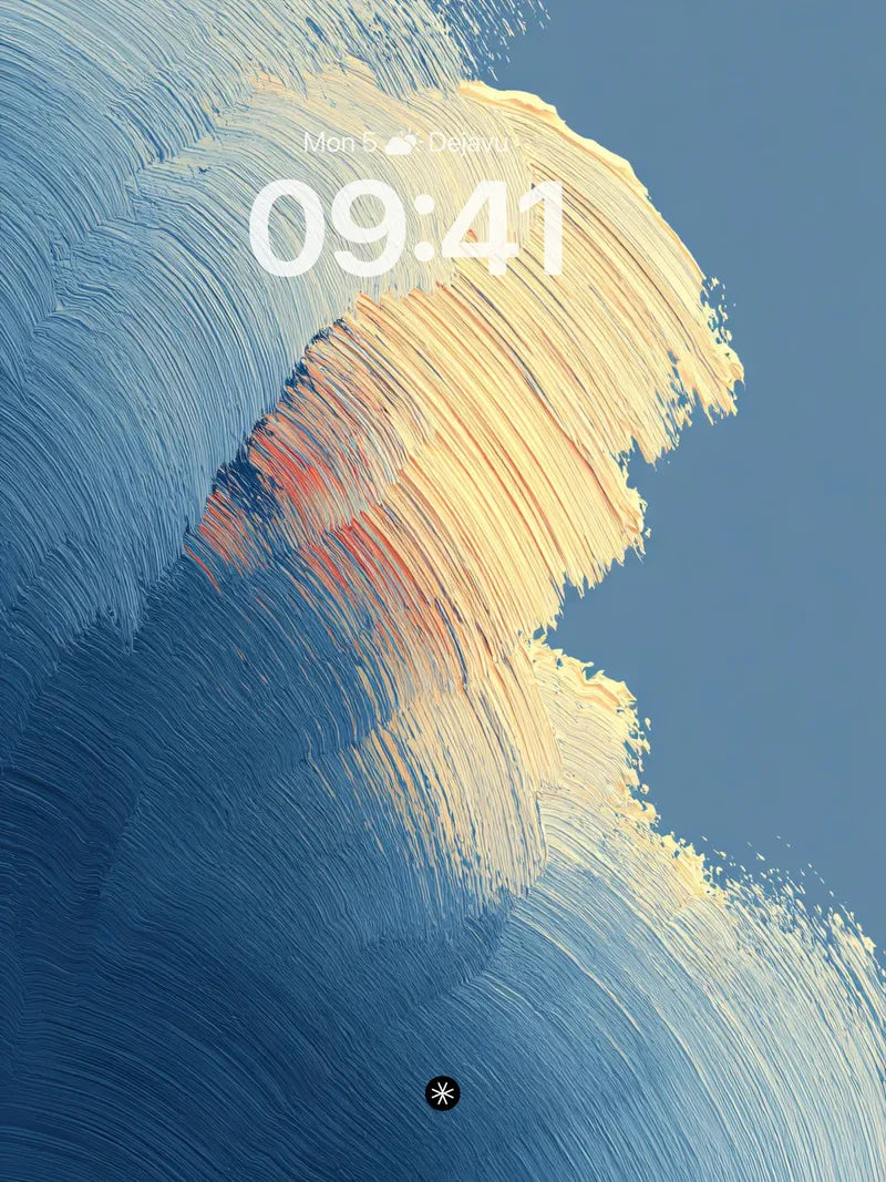 Ocean Waves Brushstroke Wallpaper