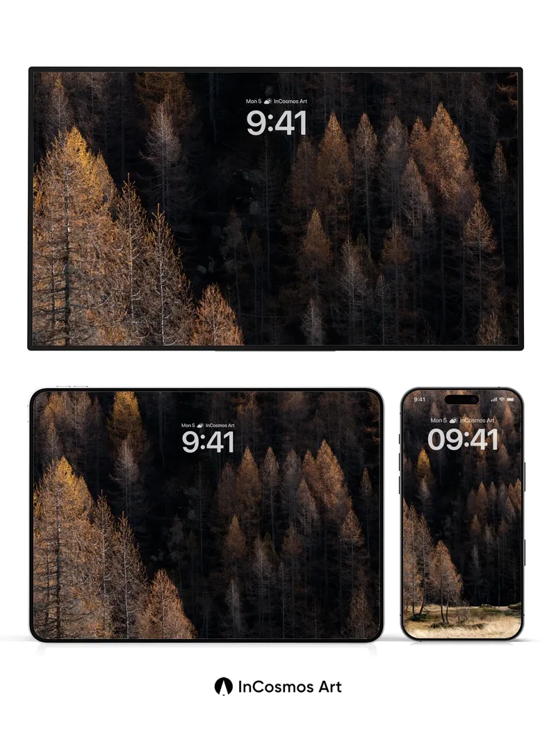 Autumn Hush Wallpaper with Golden Canopy