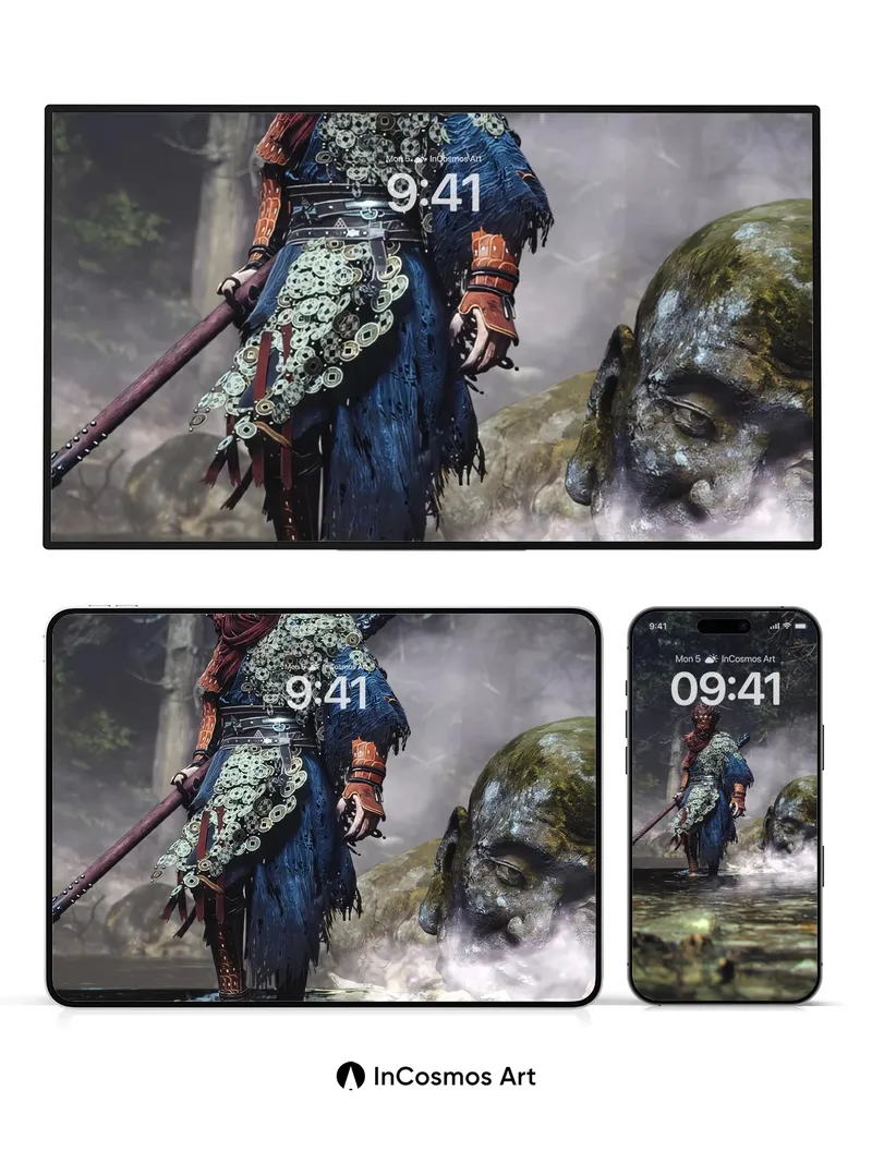 Whispering Forest Warrior Wallpaper with Stone Breath