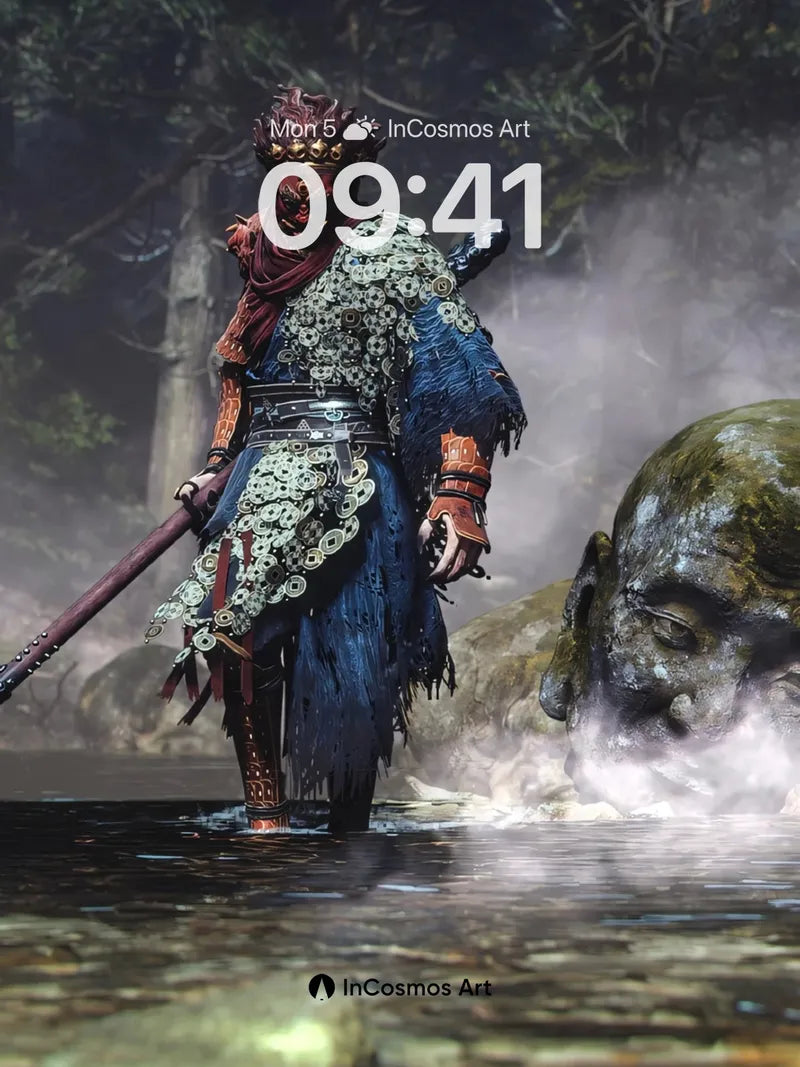 Whispering Forest Warrior Wallpaper with Stone Breath