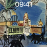 Whispering Palm Wallpaper with Midnight Carriages wallpaper for iPhone, iPad & Mac