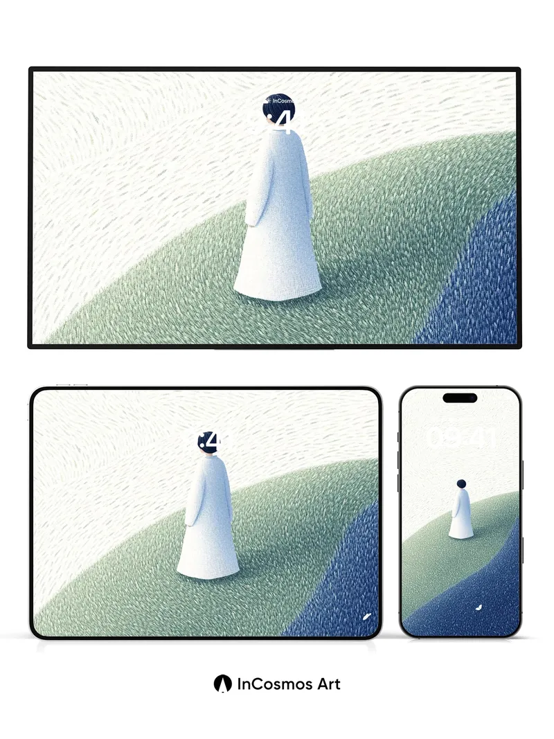 Serene Horizon Wallpaper with Whispering Textures