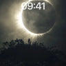Eclipse Silhouette Wallpaper with Celestial Glow wallpaper for iPhone, iPad & Mac