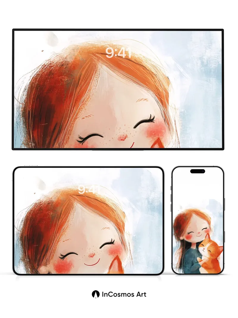 Whispering Warmth Wallpaper with Gentle Hugs