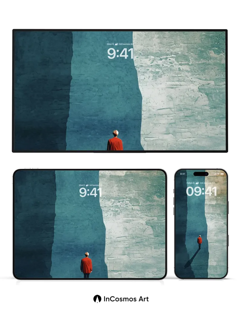 Solitary Shadow Wallpaper with Stone Cathedral