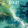 Turquoise Current Wallpaper with Living Pigment wallpaper for iPhone, iPad & Mac