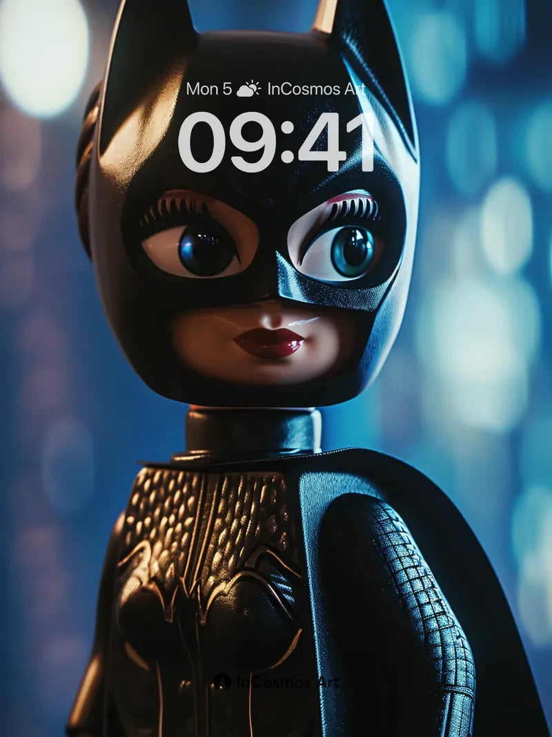 Nocturnal Gaze Wallpaper with LEGO Bat-Eyes