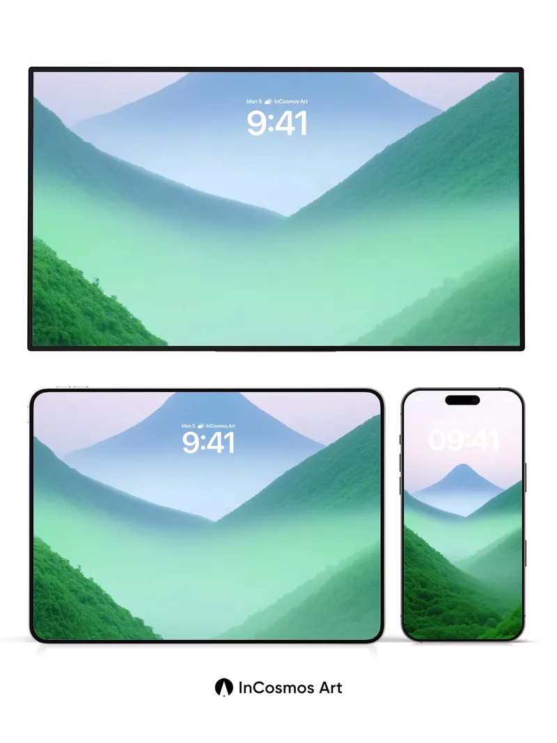 Serenity Peak Wallpaper with Ethereal Haze