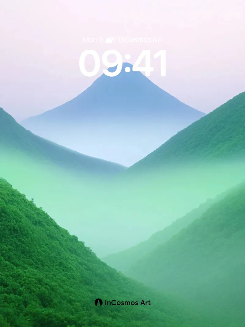 Serenity Peak Wallpaper with Ethereal Haze