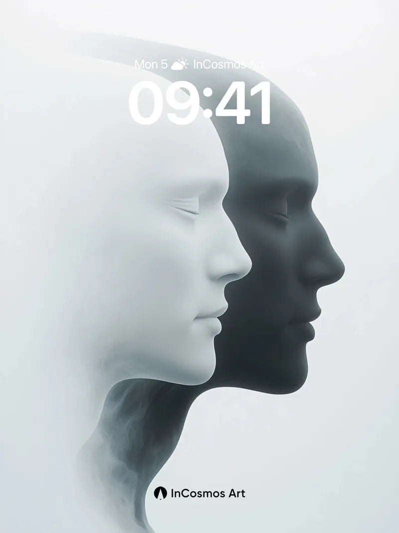 Serenity Duality Wallpaper with Ethereal Profiles