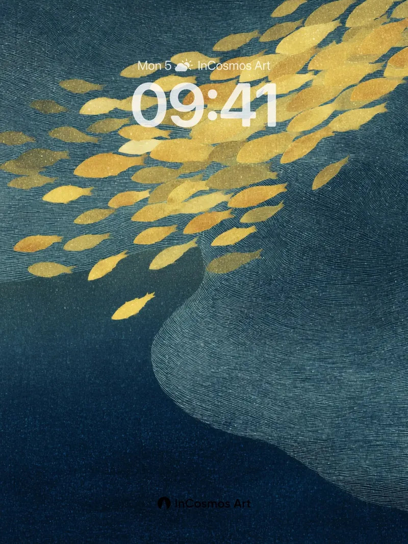 Golden Drift Wallpaper with Textured Depth