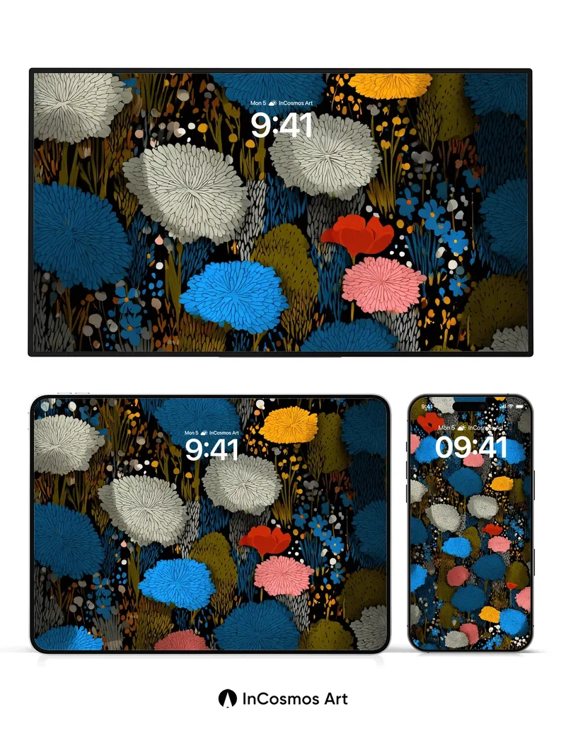 Velvet Bloom Wallpaper with Poppy Whispers