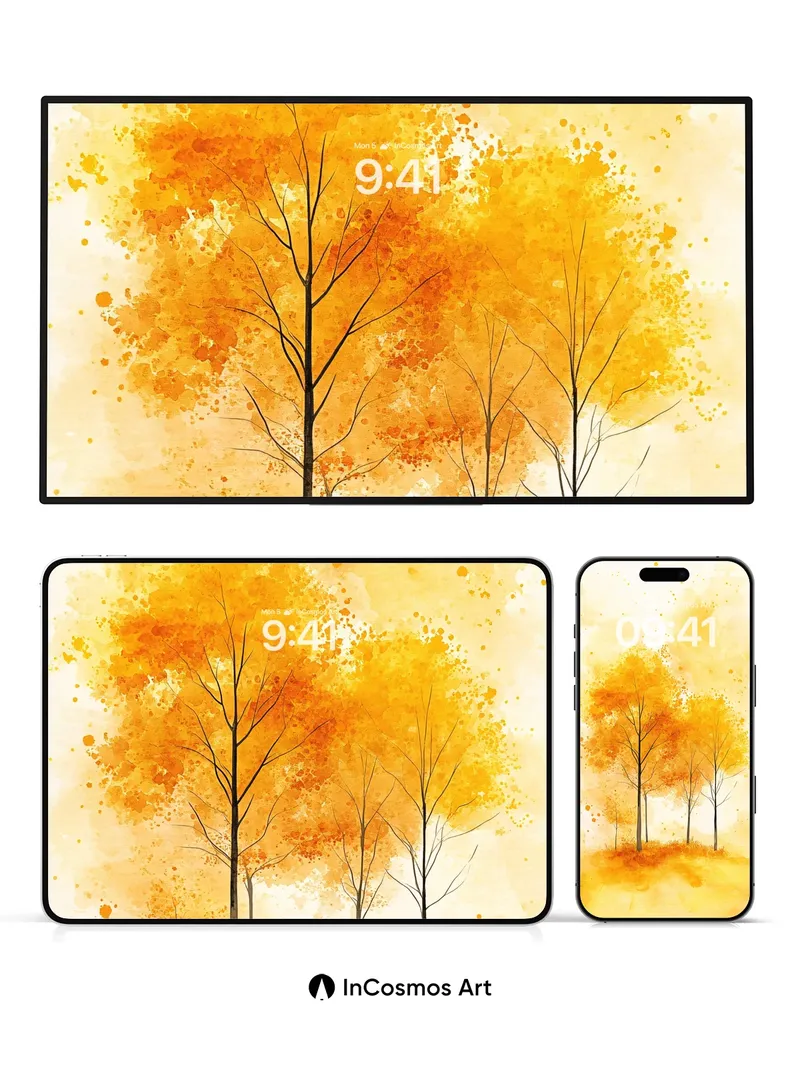 Golden Hush Wallpaper with Autumn Whispers