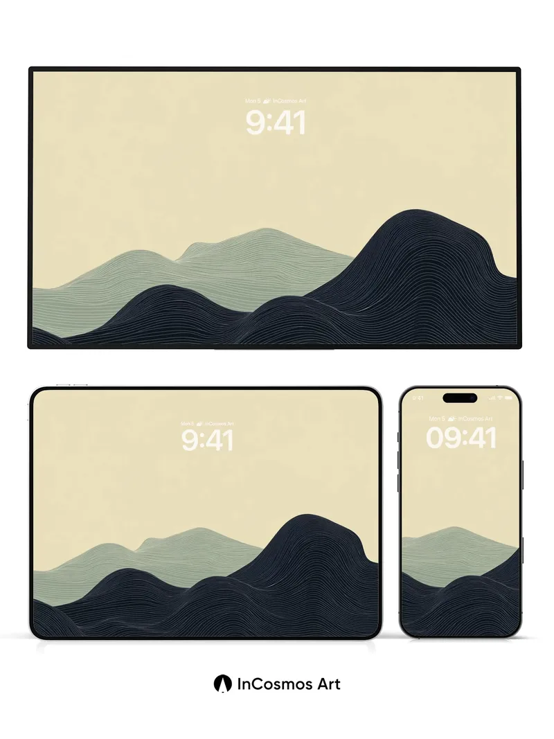 Serenity Ridge Wallpaper with Whispering Lines