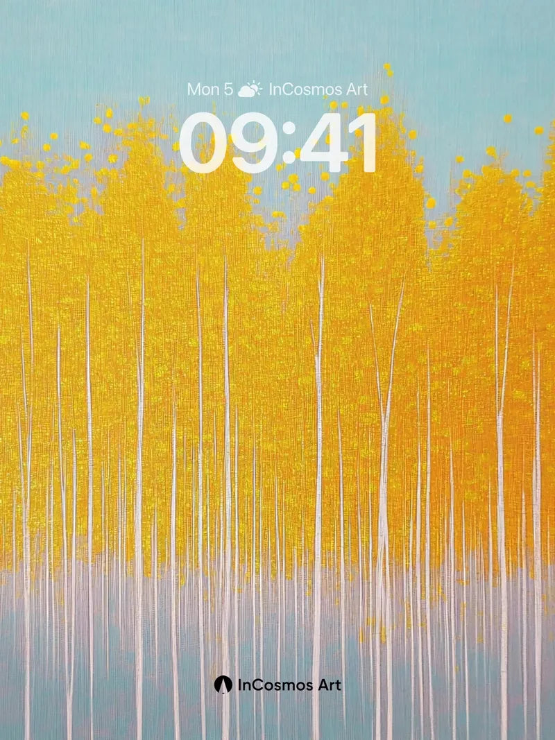 Golden Whisper Wallpaper with Ethereal Reflections