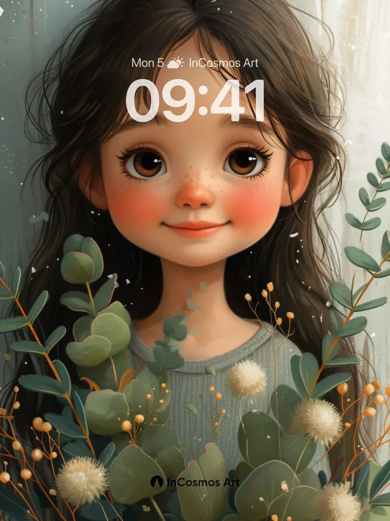 Whispering Eucalyptus Wallpaper with Soft Light Veil