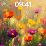 Golden Hush Floral Wallpaper with Sunlit Whispers wallpaper for iPhone, iPad & Mac