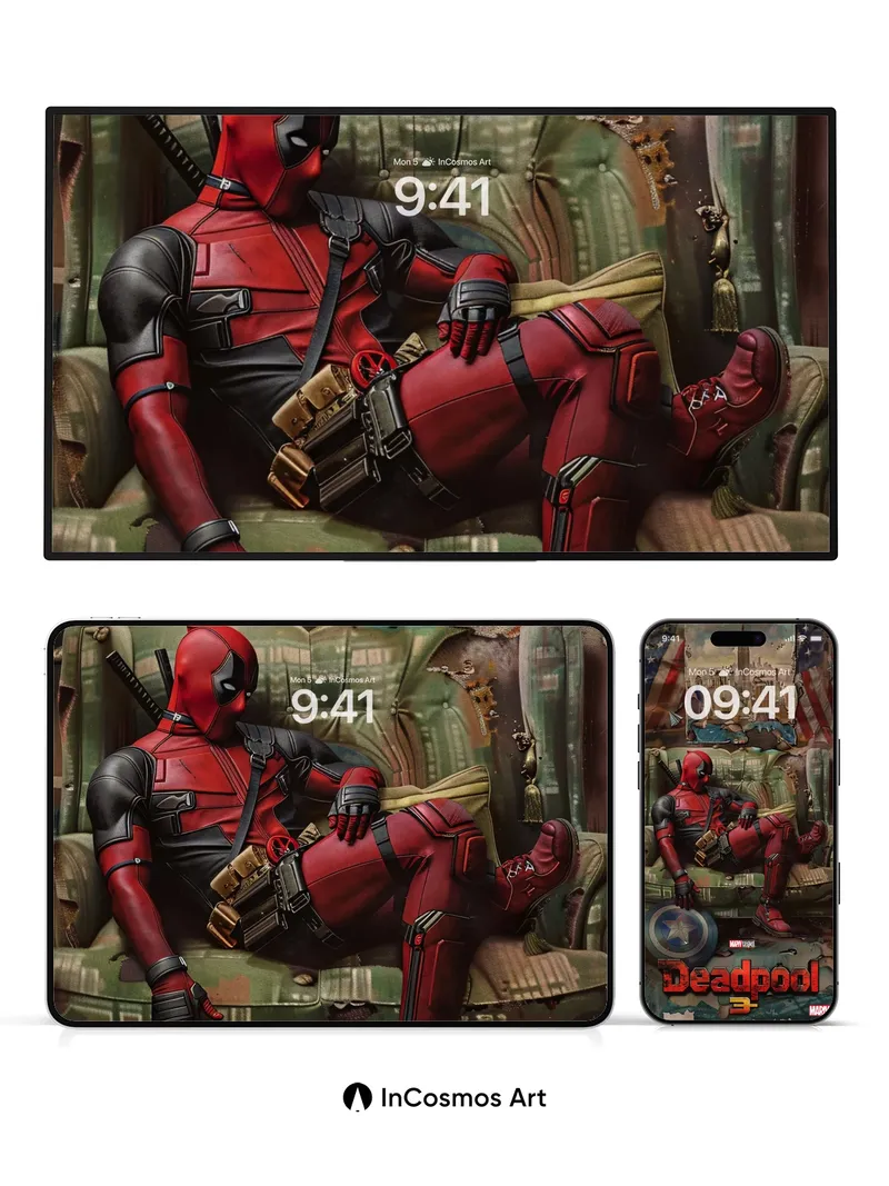 Rustic Rebellion Wallpaper with Torn Flag Edges