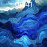 Cobalt Wave Wallpaper with Ethereal Peaks wallpaper for iPhone, iPad & Mac