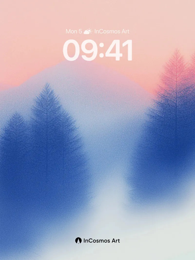 Mist-Bound Forest Wallpaper with Mountain Hush