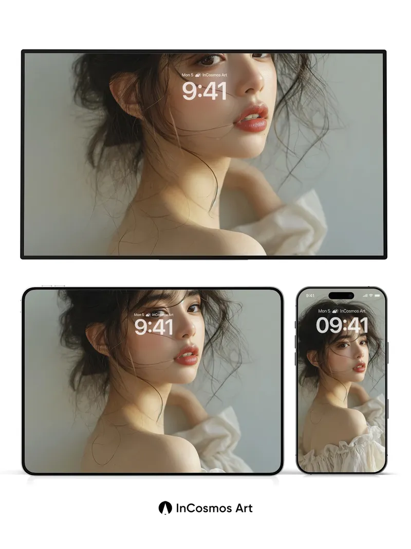 Soft Light Portrait Wallpaper with Whispering Fabric