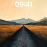Serenity Road Wallpaper with Distant Peaks wallpaper for iPhone, iPad & Mac